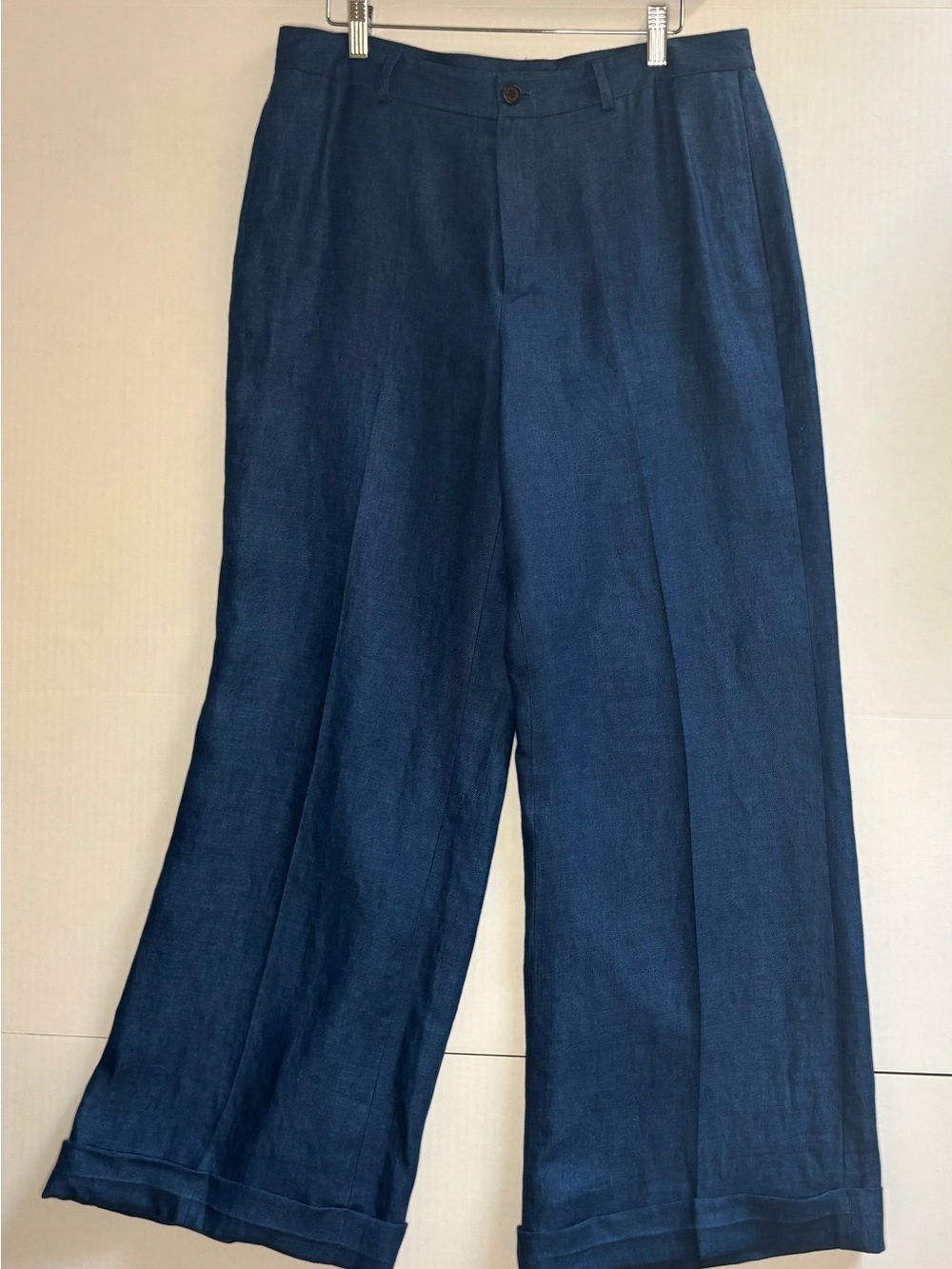 Vintage Ralph Lauren Blue Linen Tailored Trousers - Women’s Size 10